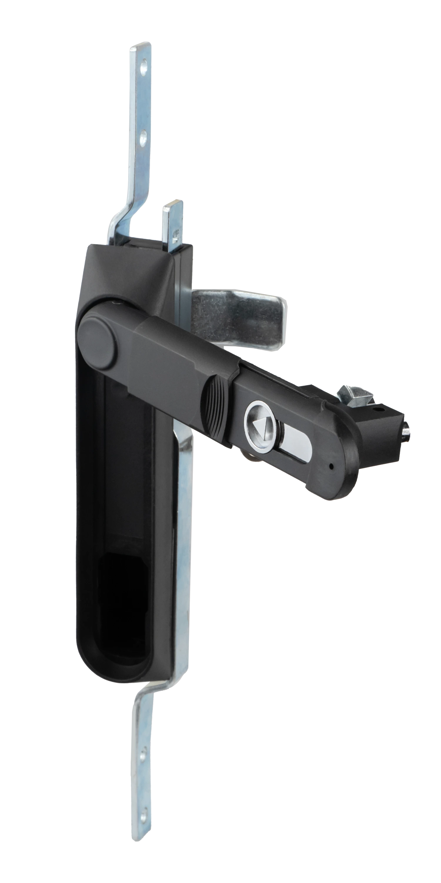 Замок-ручка MS-1848-3KA/P (ригель изогнутый /+8 мм/, треугольный ключ) — артикул 0993 KA/P — Фото Замок мебельный MS-1848-3KA/P (ригель изогнутый /+8 мм/, треугольный ключ) — Фото 3