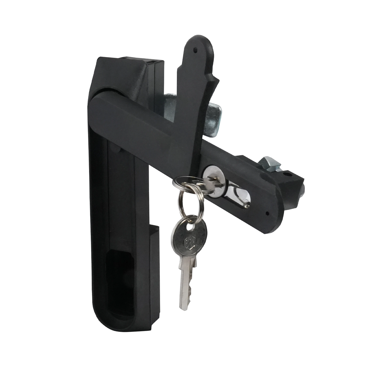 Замок-ручка MS-1925-1KA/P (ригель изогнутый /+8 мм/, английский ключ, мастер) — артикул 0905 KA/P — Фото Замок мебельный MS-1925-1KA/P (ригель изогнутый /+8 мм/, английский ключ, мастер) — Фото 2