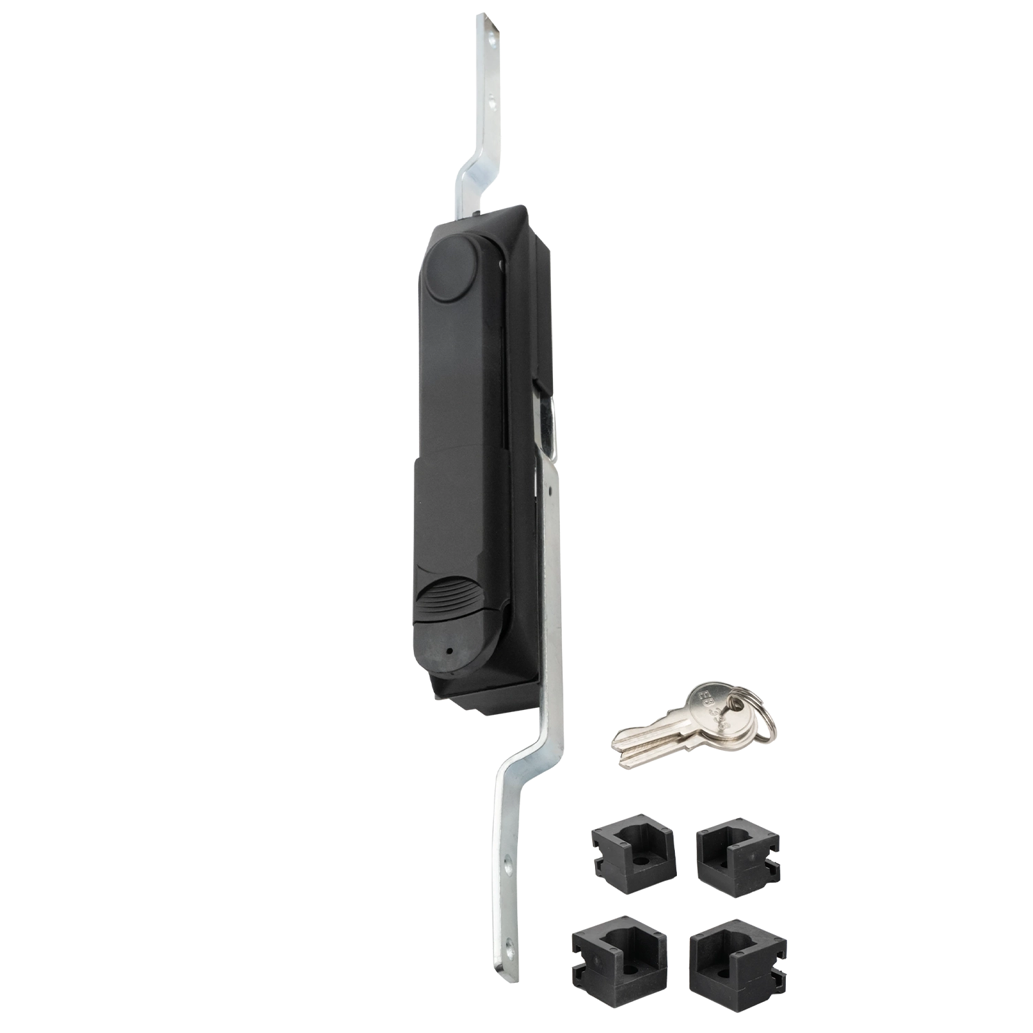 Замок-ручка MS-1848-3KD/P (ригель изогнутый /+8 мм/, английский ключ) — артикул 0979 KD/P — Фото Замок мебельный MS-1848-3KD/P (ригель изогнутый /+8 мм/, английский ключ) — Фото 1
